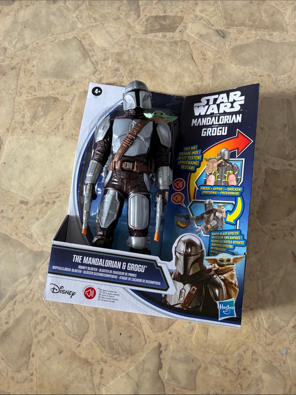 Brand New Hasbro Star Wars Mandalorian & Grogu Action Figure - Silver & Brown